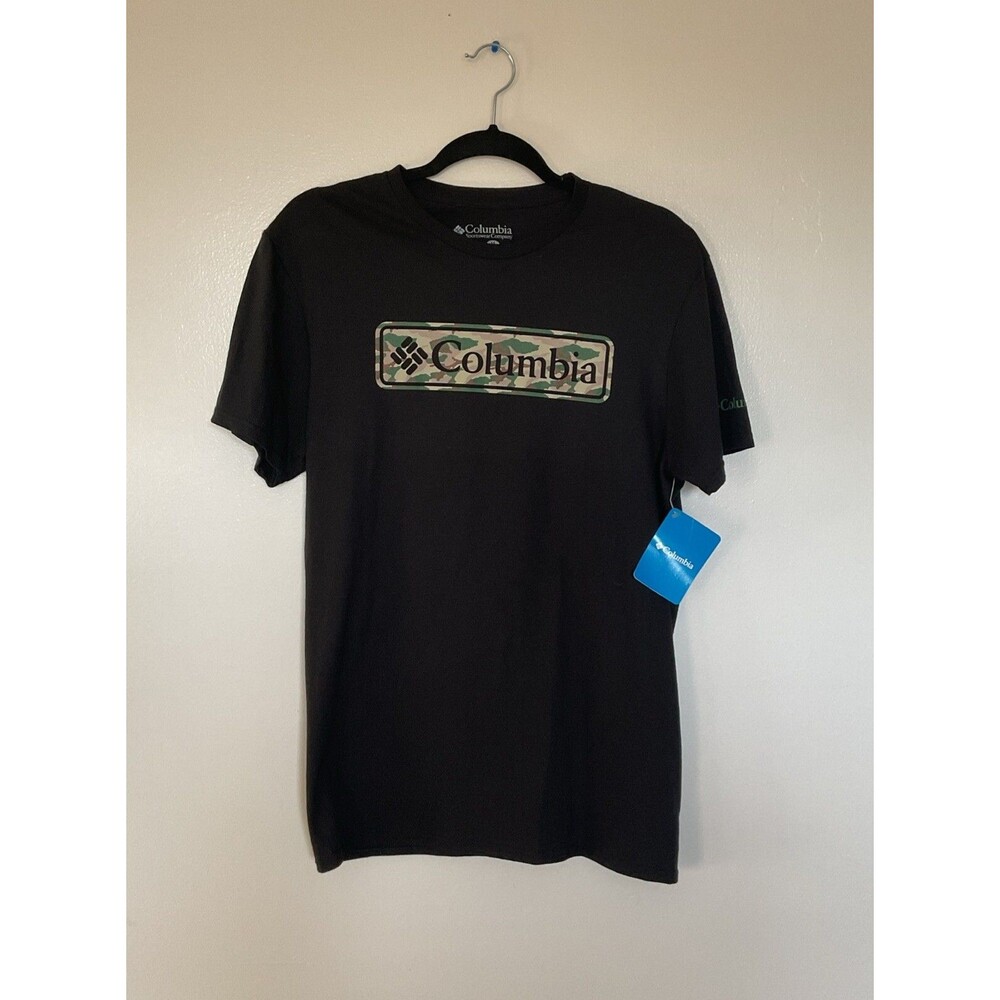 COLUMBIA | Camouflage Box Logo Shirt Black | Size M
